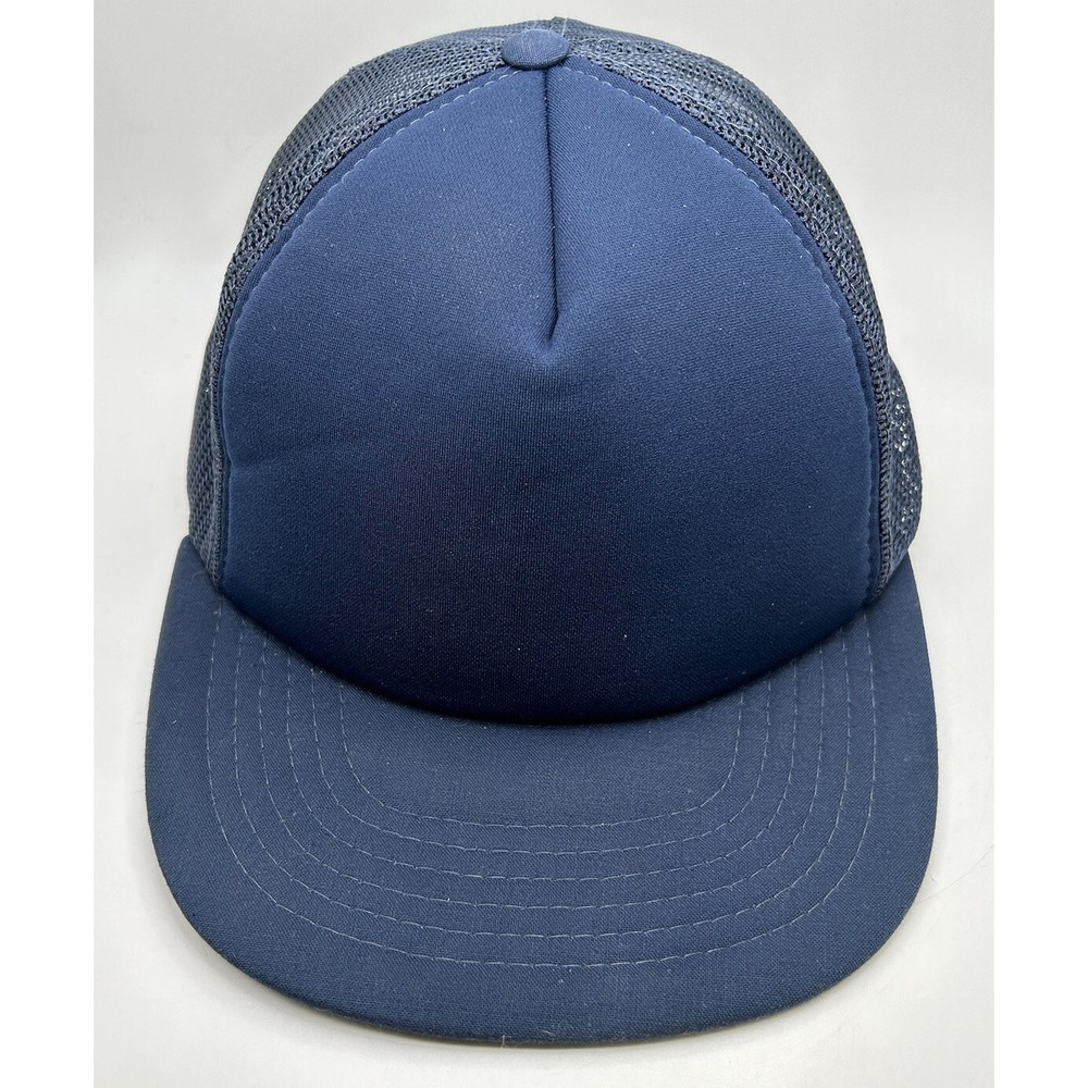 Snapback Trucker Hat Xpres‎ Caps Baseball Hat Vintage Yupoong Solid Blue Mesh